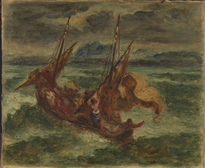 Genezaret Gölü'nde Mesih - Eugène Delacroix