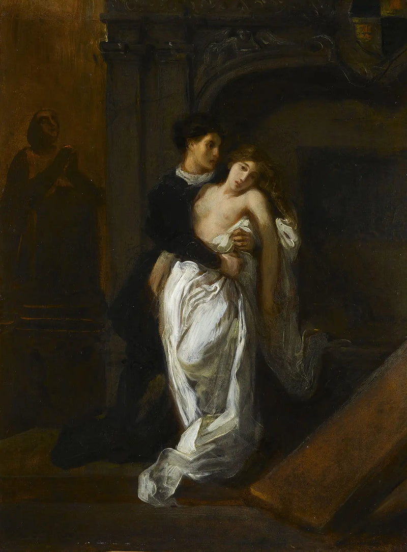 Capulet'lerin Mezarı'nda Romeo ve Juliet - Eugène Delacroix