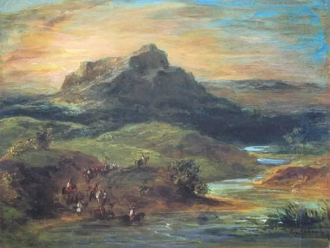 Sebou'yu geçen Arap atları - Eugène Delacroix