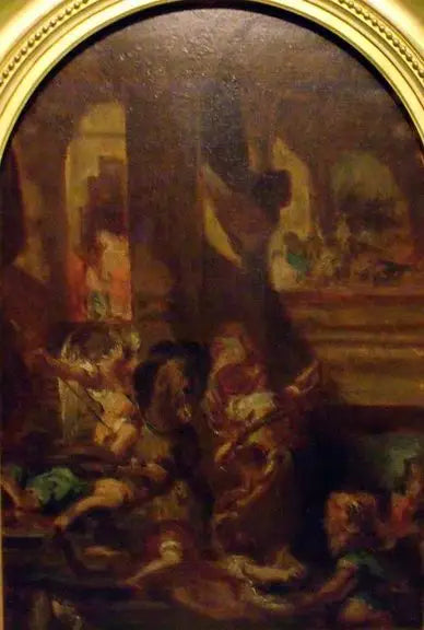 Tapınaktan kovulan Héliodore - Eugène Delacroix