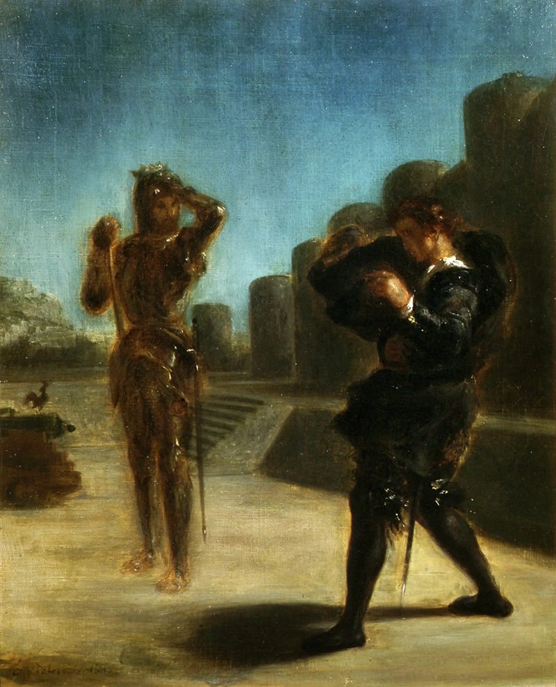 Hamlet ve Hayalet. - Eugène Delacroix