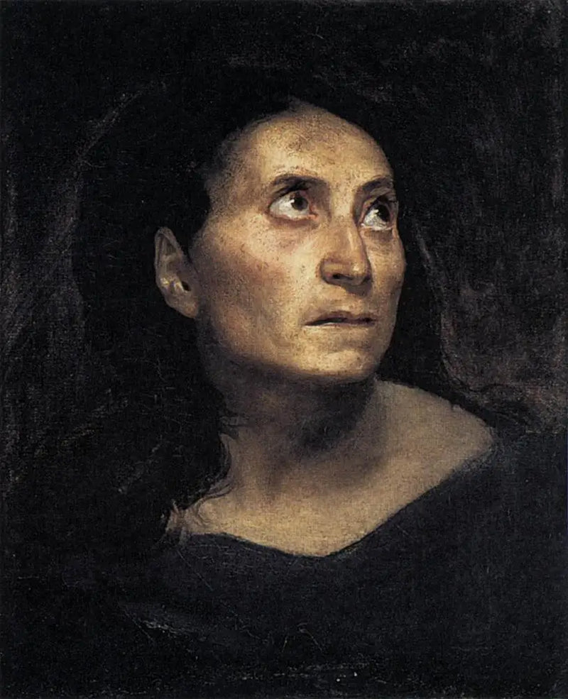 Yaşlı Kadın Başlığı - Eugène Delacroix