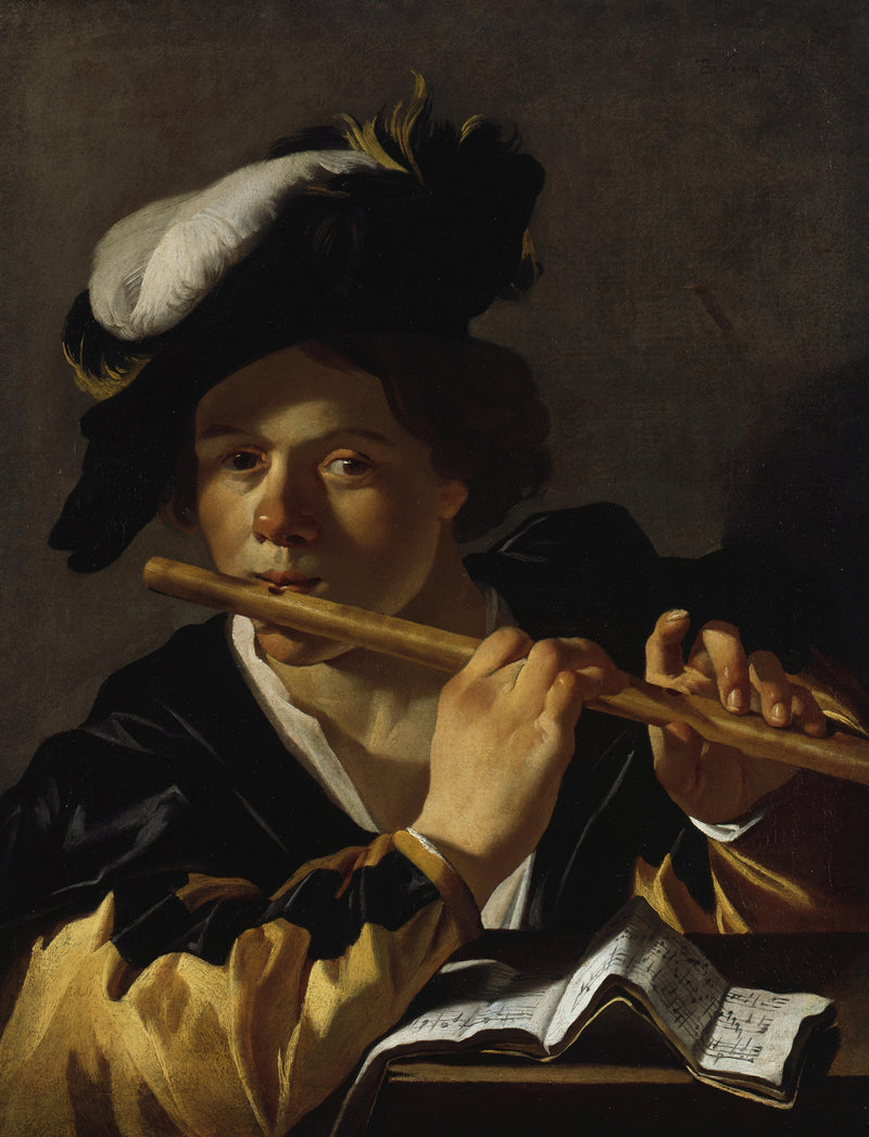 Le joueur de flûte - Dirck van Baburen