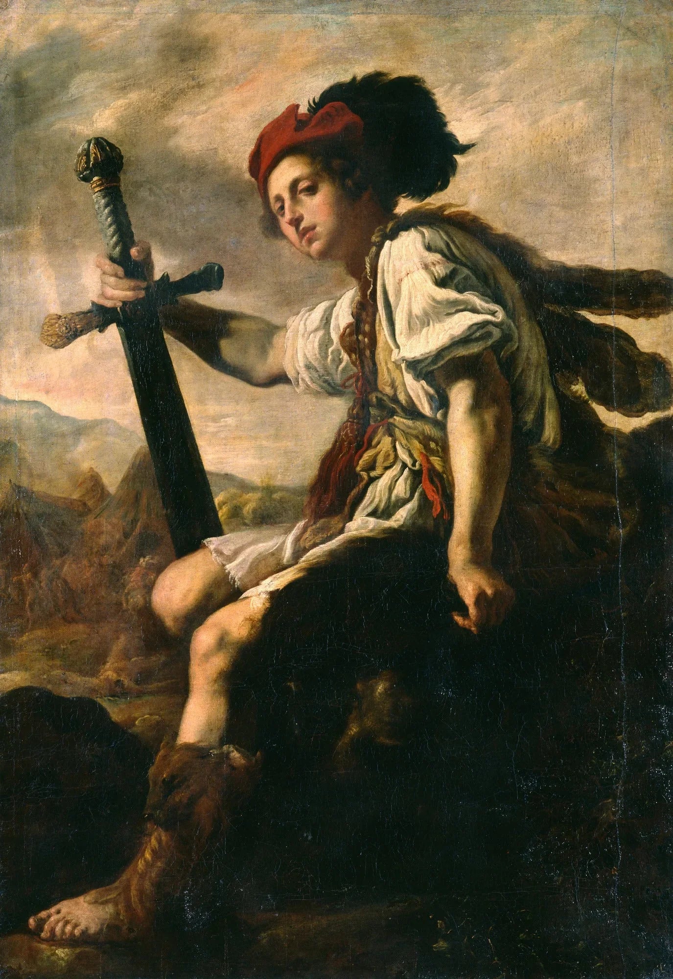 David tenant la tête de Goliath - Domenico Fetti image 1 reproduction de peinture à l’huile