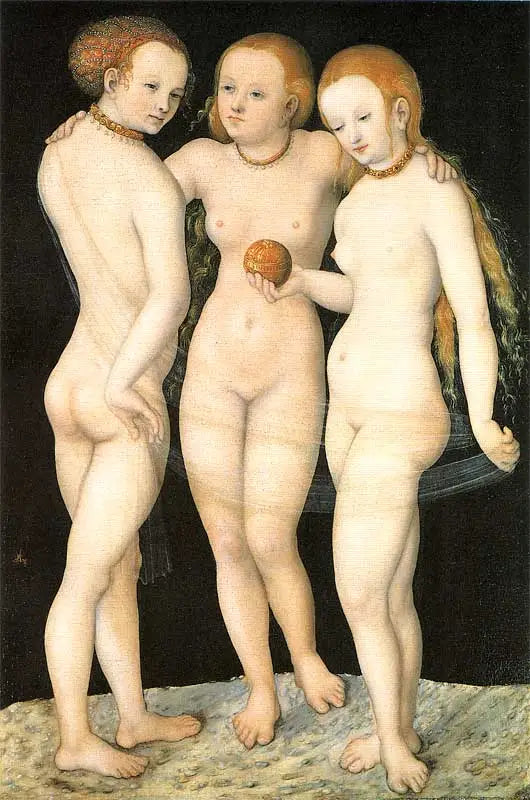 Üç Güzeller - Lucas Cranach the Elder