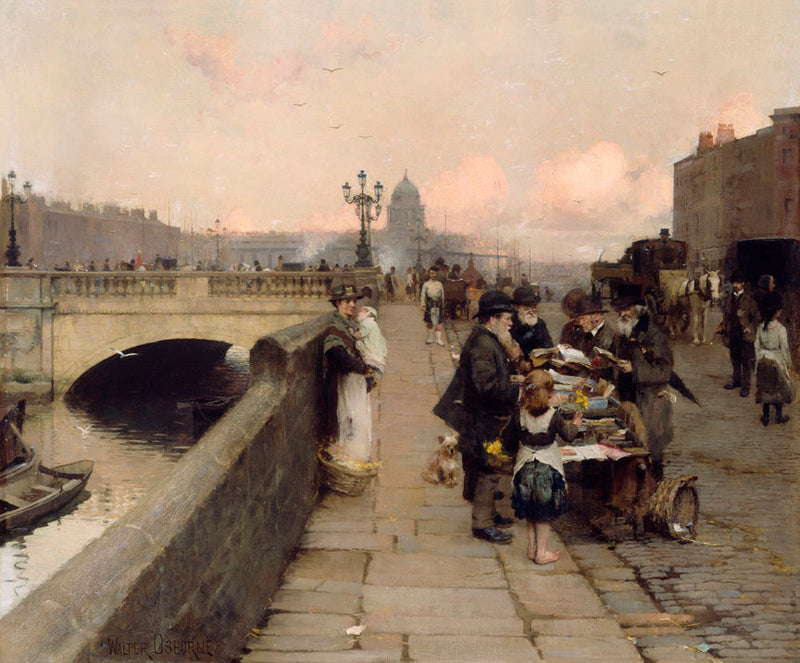 Les Rues de Dublin : la vendeuse de livres - Walter Frederick Osborne