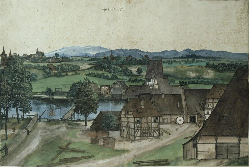 Pegnitz Nehri'ndeki Tel Fabrikası, Nuremberg Yakınlarında - Albrecht Dürer