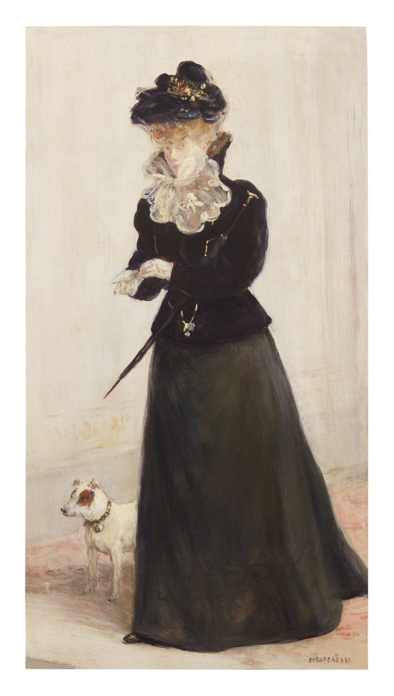 Élégante au chien - Jean-François Raffaëlli