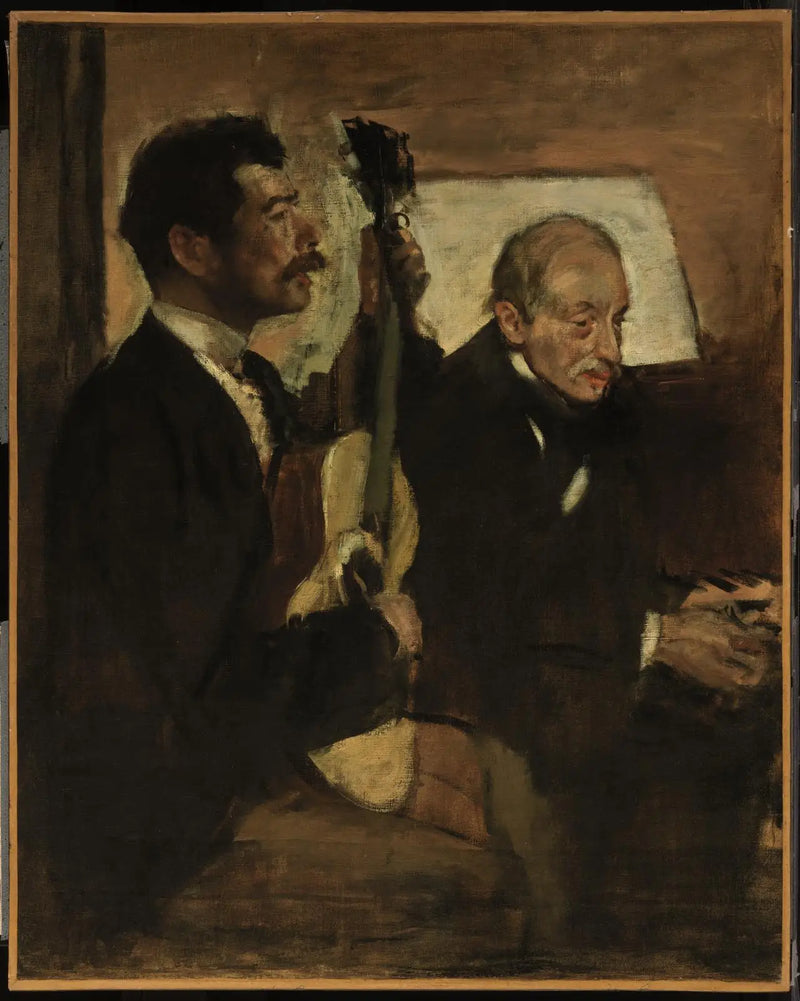 Degas'ın babası Lorenzo Pagans'ın gitar çalmasını dinliyor - Edgar Degas