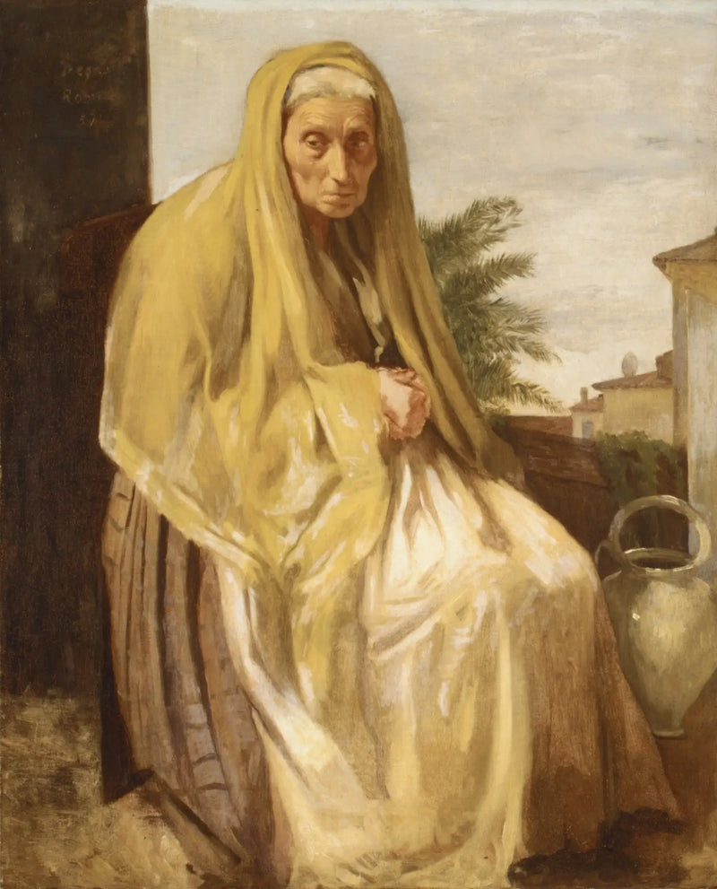 İtalyan Yaşlı Kadın - Edgar Degas