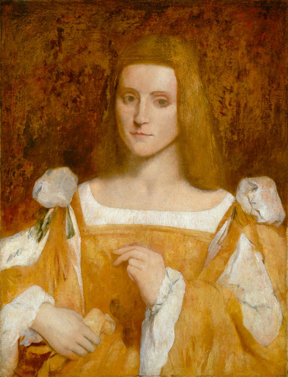 Reproduction du tableau « Portrait de femme d'après Caroto - Edgar Degas » par Alpha Reproduction en peinture à l’huile