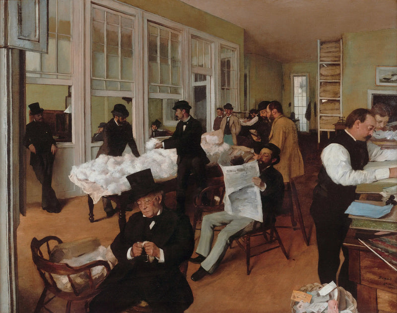 Yeni Orleans'taki Pamuk Ofisi - Edgar Degas