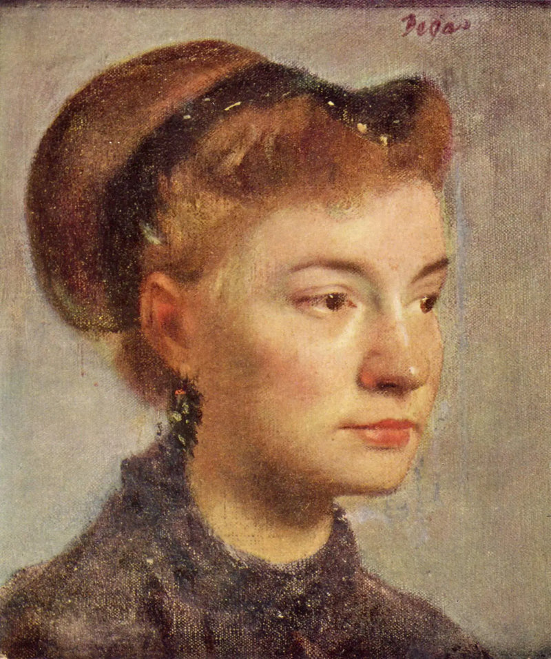 Genç Kadın Portresi - Edgar Degas
