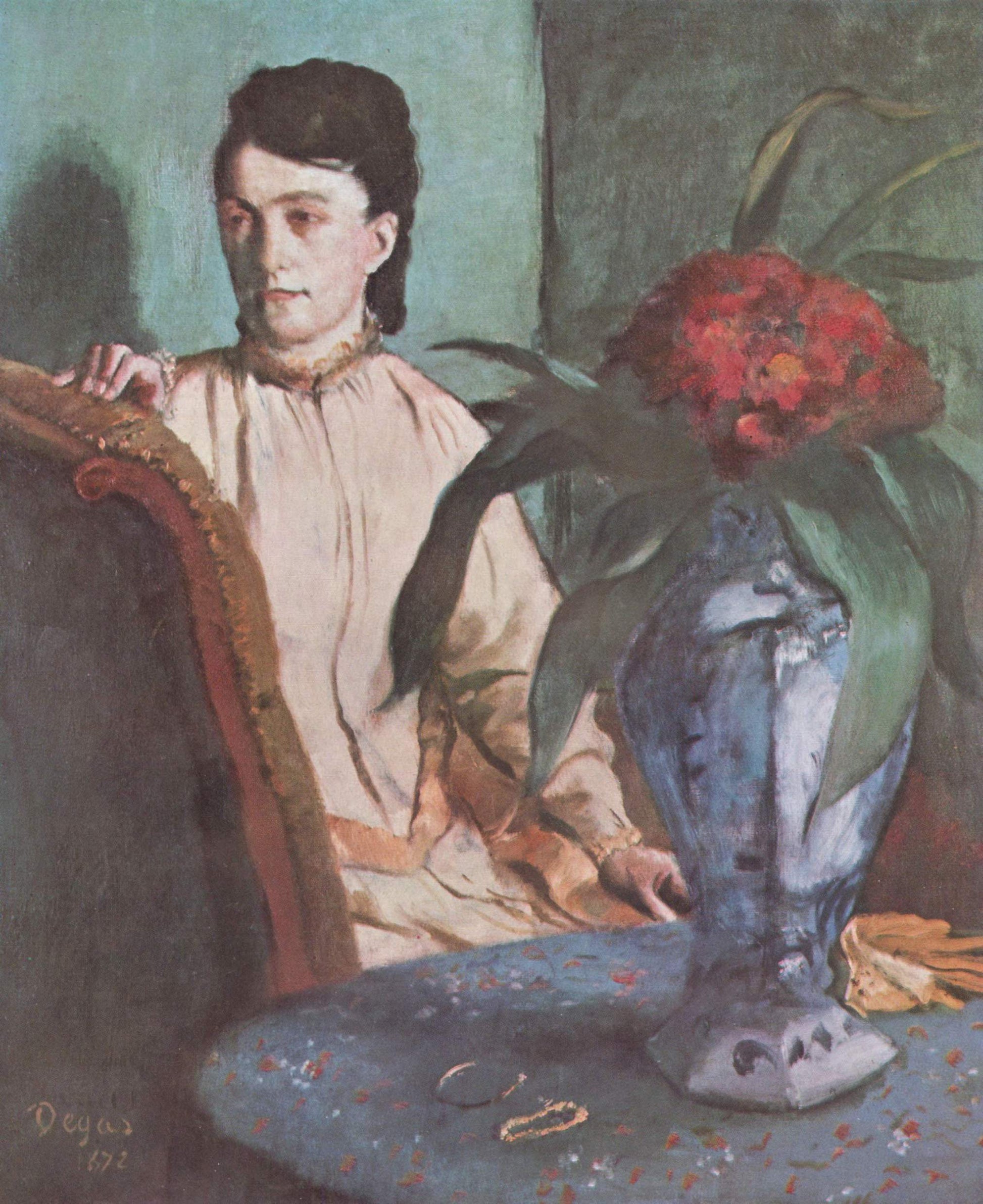 Reproduction du tableau « La Femme à la potiche - Edgar Degas » par Alpha Reproduction en peinture à l’huile