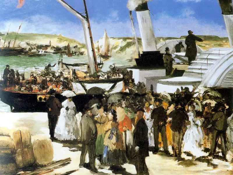 Folkestone Buhar Gemisi'nin Kalkışı - Édouard Manet