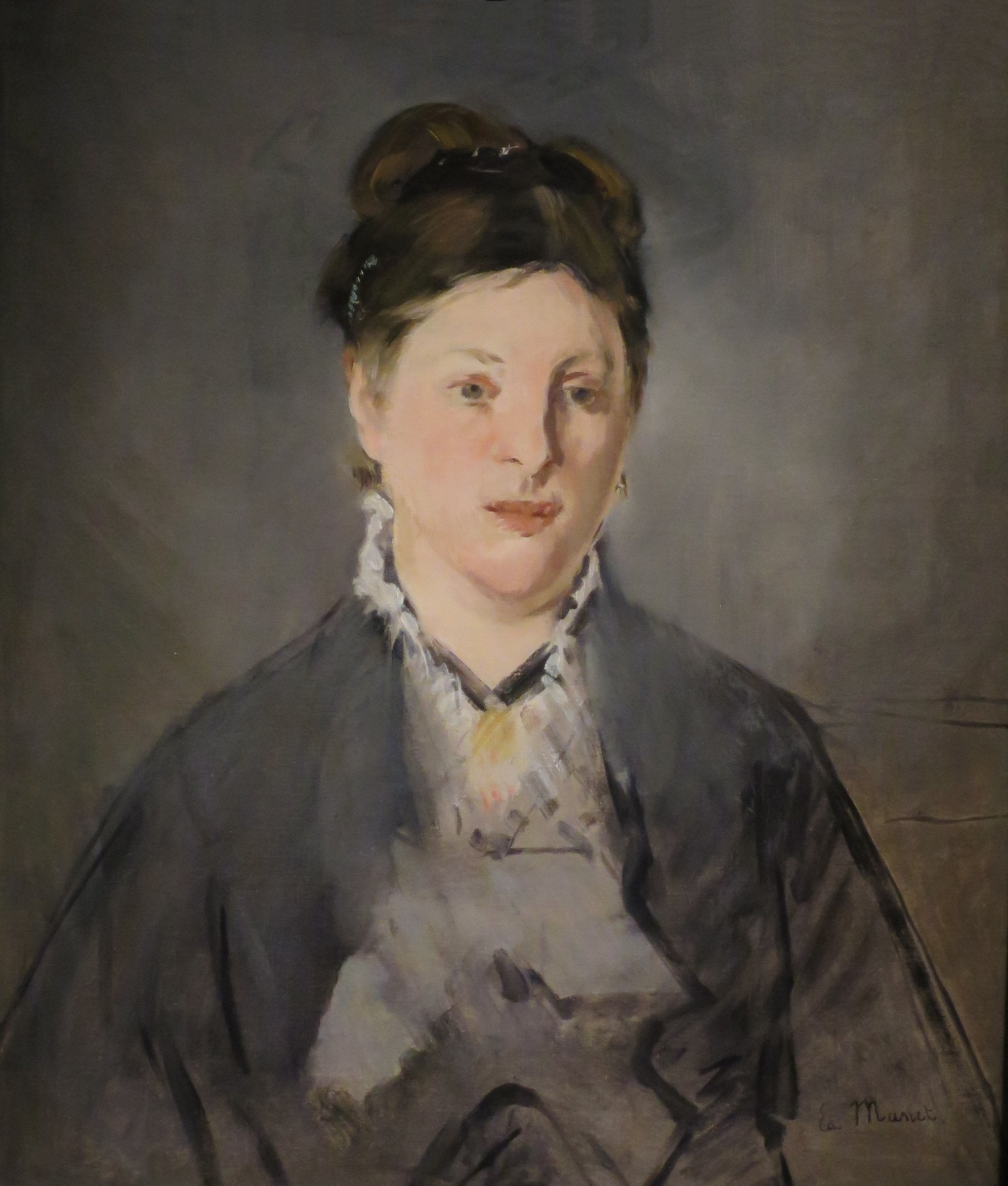 Reproduction du tableau « Portrait de Madame Manet - Édouard Manet » par Alpha Reproduction en peinture à l’huile