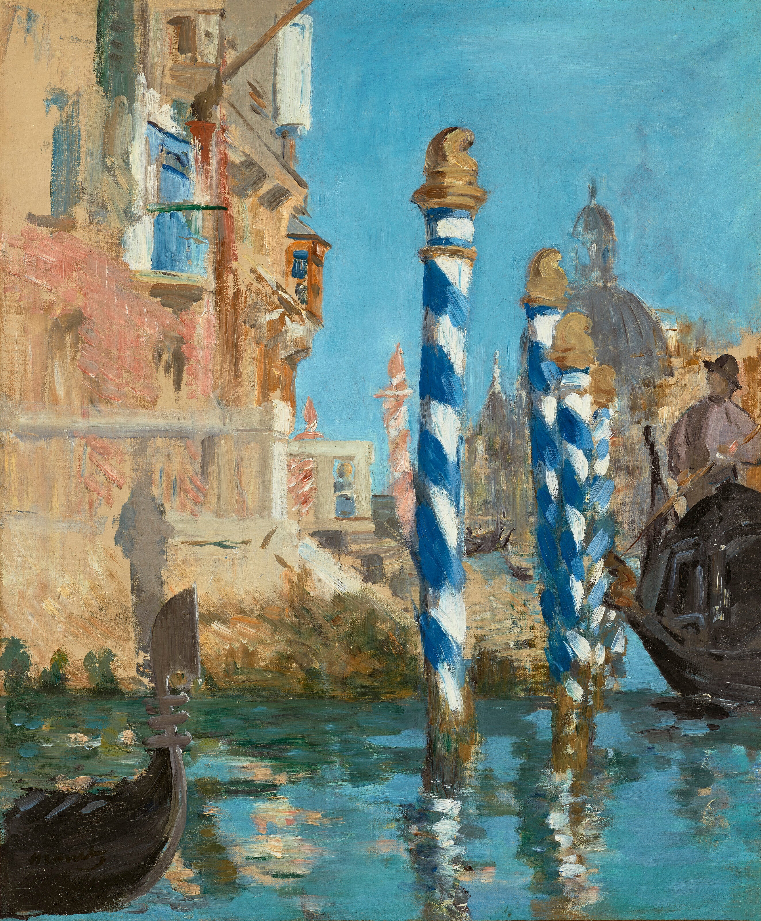 Reproduction du tableau « Grand Canal à Venise - Édouard Manet » par Alpha Reproduction en peinture à l’huile