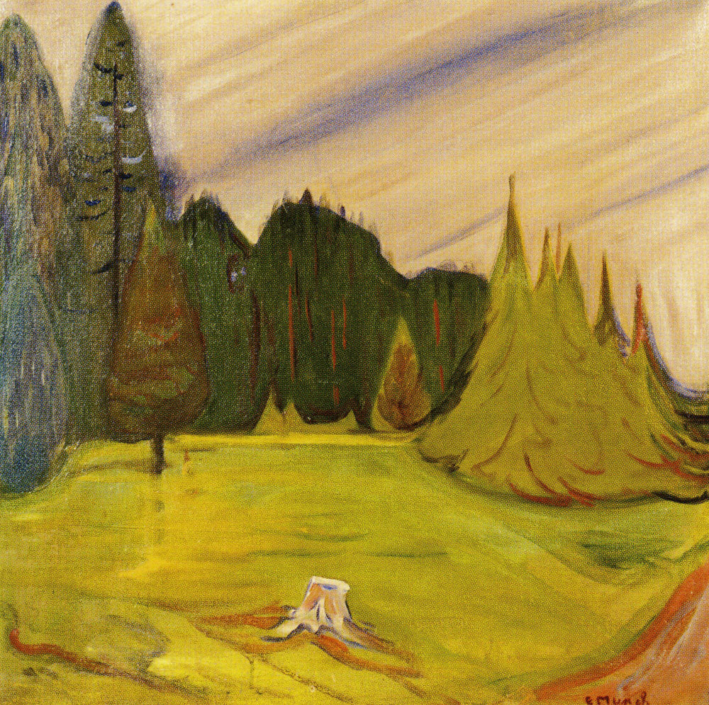 Reproduction du tableau « Forêt sur le chemin de Borre - Edvard Munch » par Alpha Reproduction en peinture à l’huile