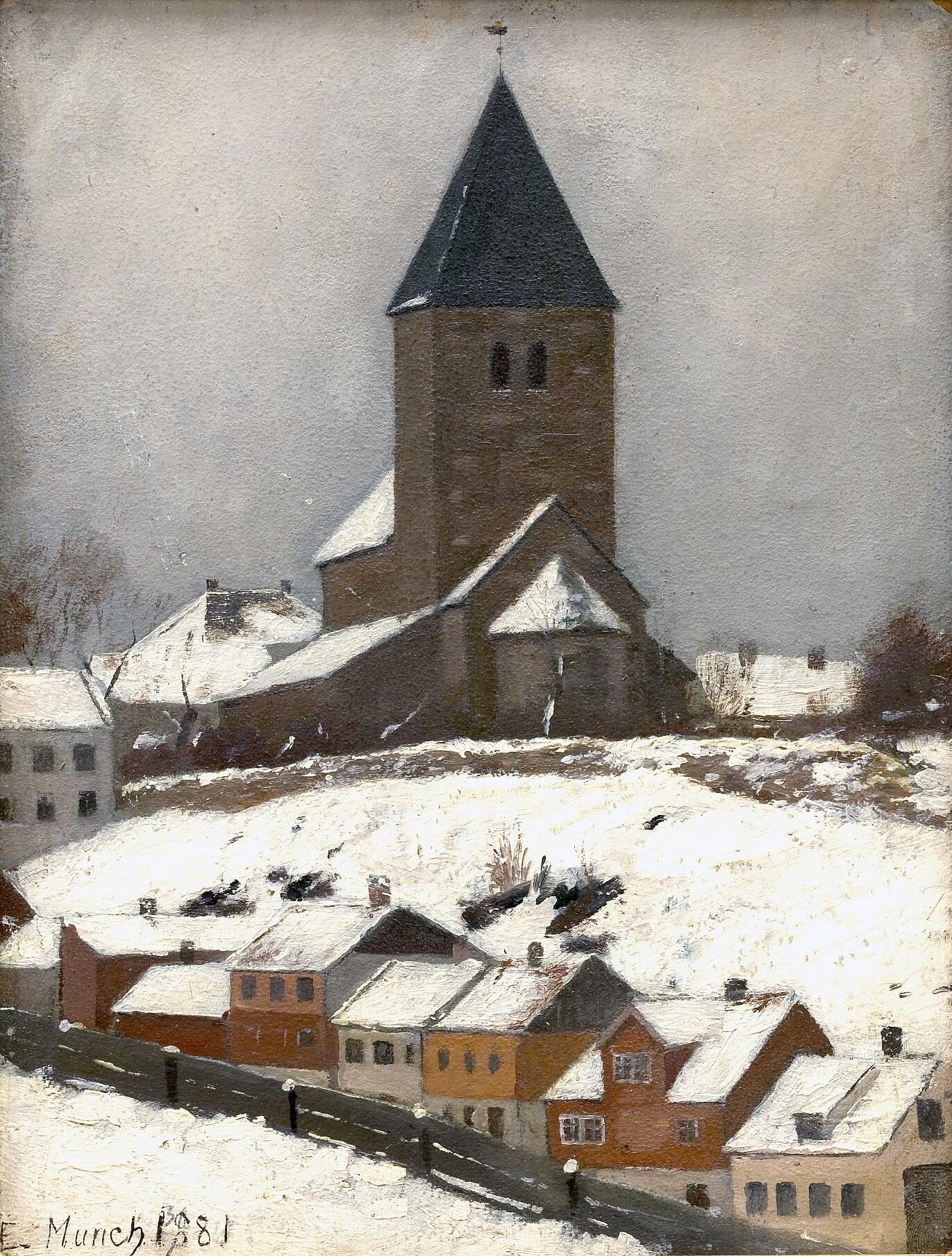 Reproduction du tableau « Veille Église d'Aker - Edvard Munch » par Alpha Reproduction en peinture à l’huile