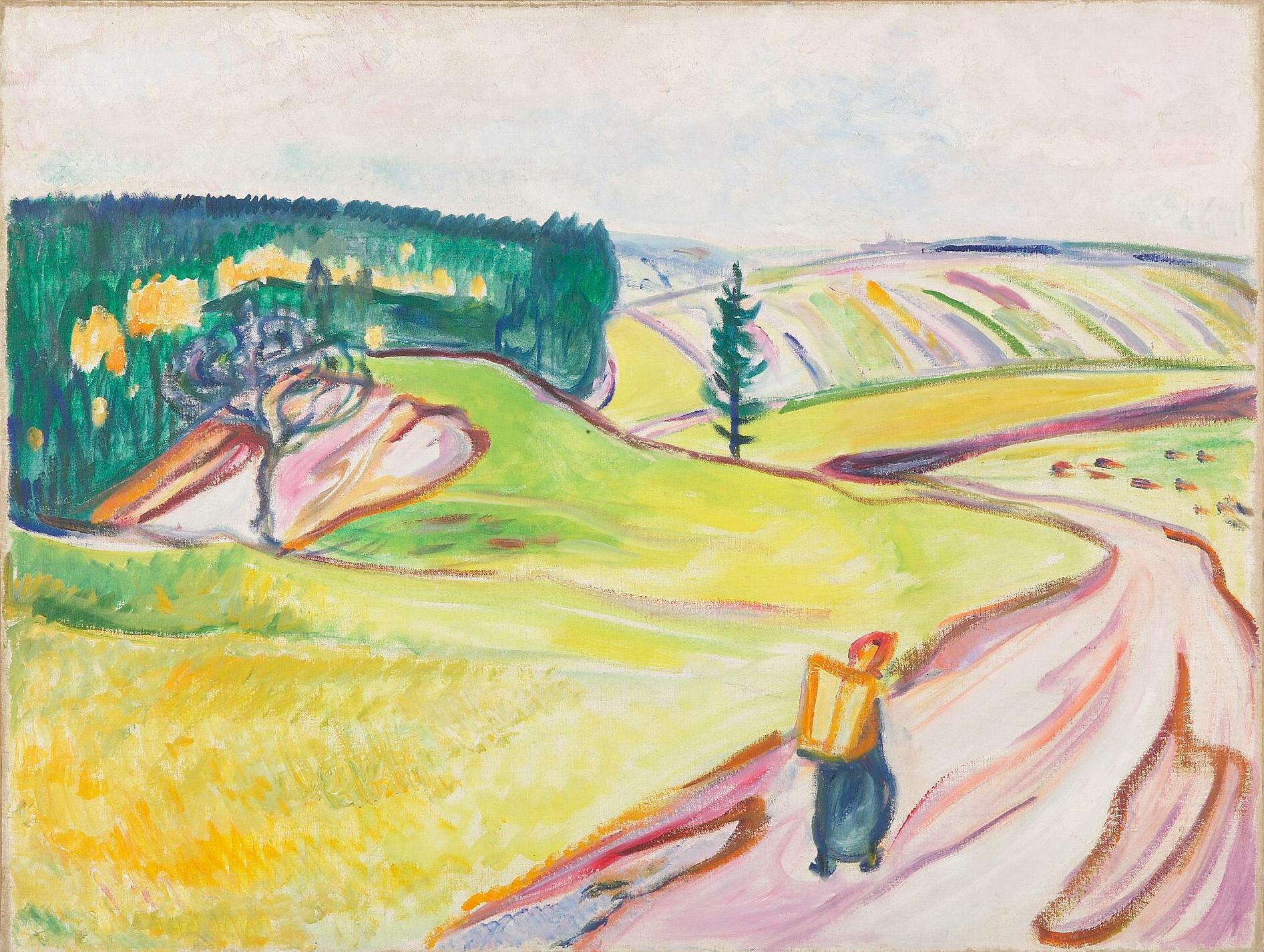 Reproduction du tableau « Route en Thuringe - Edvard Munch » par Alpha Reproduction en peinture à l’huile