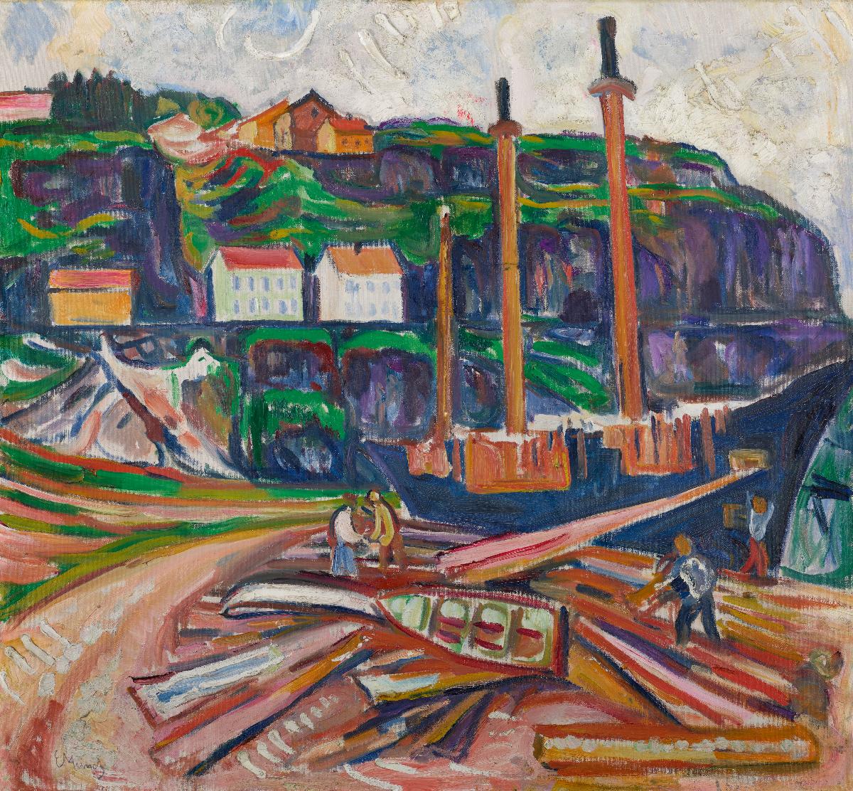 Reproduction du tableau « Navire en démolition - Edvard Munch » par Alpha Reproduction en peinture à l’huile