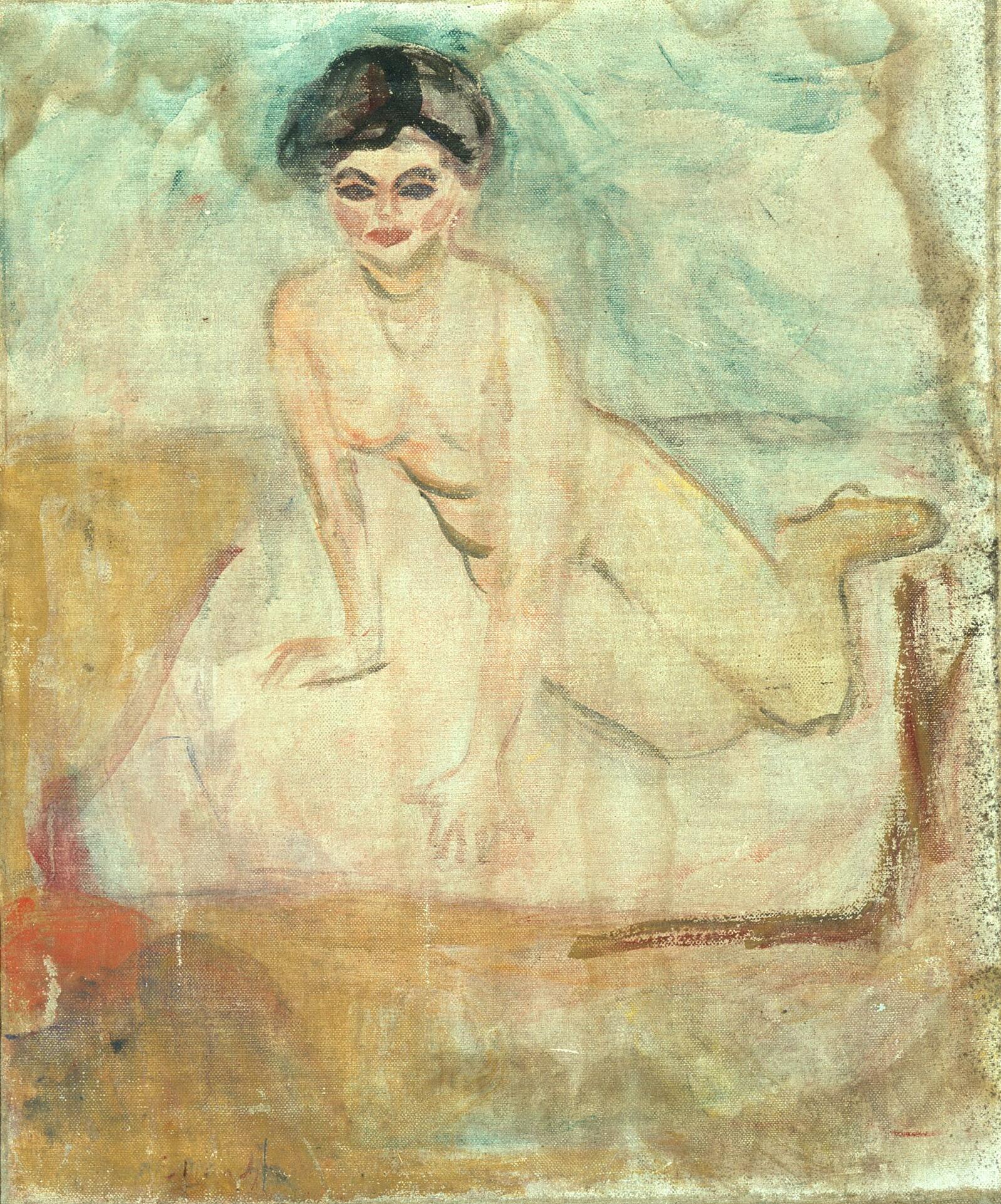 Reproduction du tableau « Étude de nu - Edvard Munch » par Alpha Reproduction en peinture à l’huile