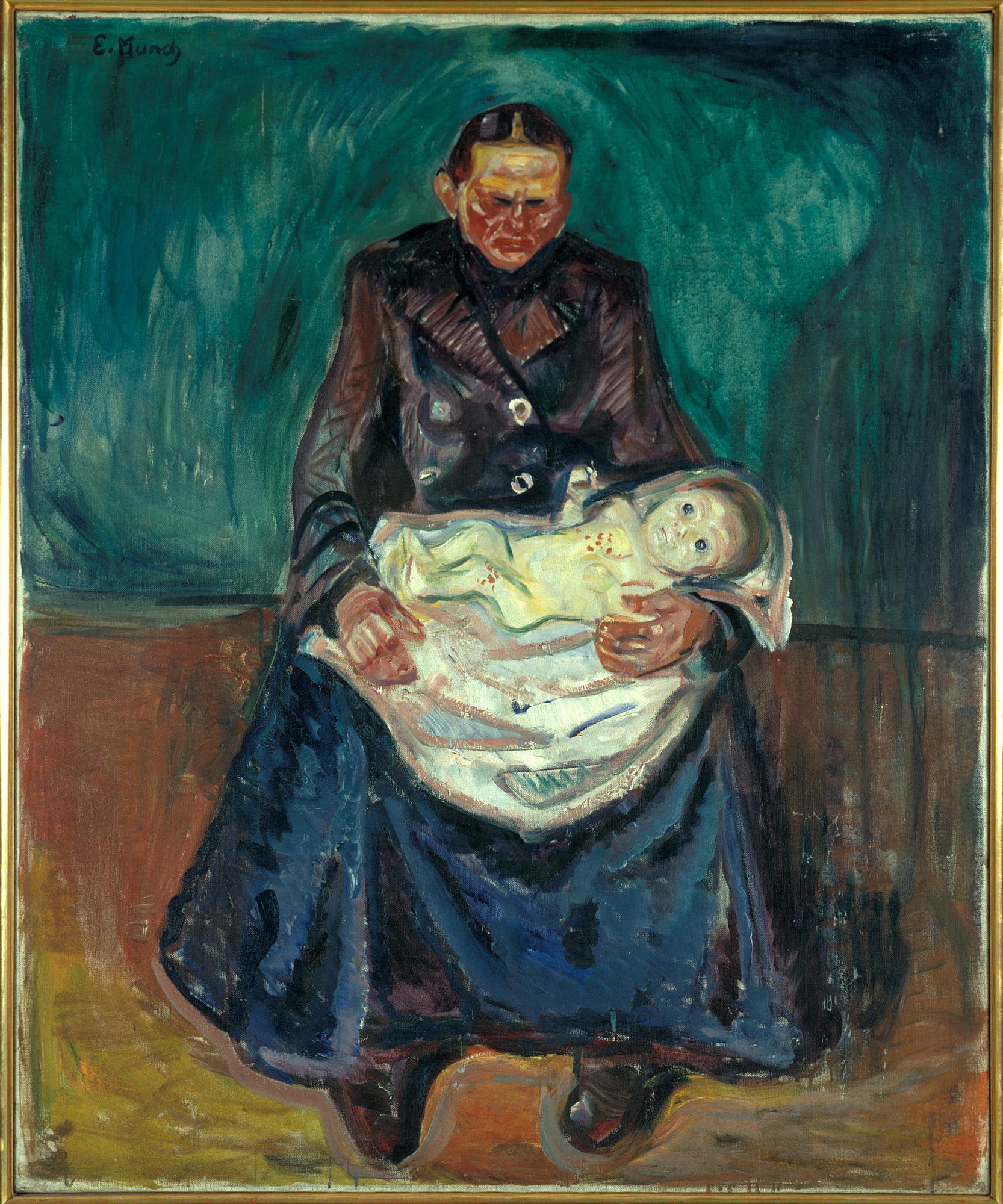 Reproduction du tableau « Femme à l'enfant malade. Patrimoine - Edvard Munch » par Alpha Reproduction en peinture à l’huile