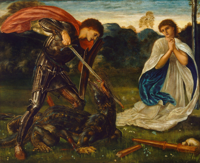 Savaş: Aziz George Ejderhayı Öldürüyor - Edward Burne-Jones