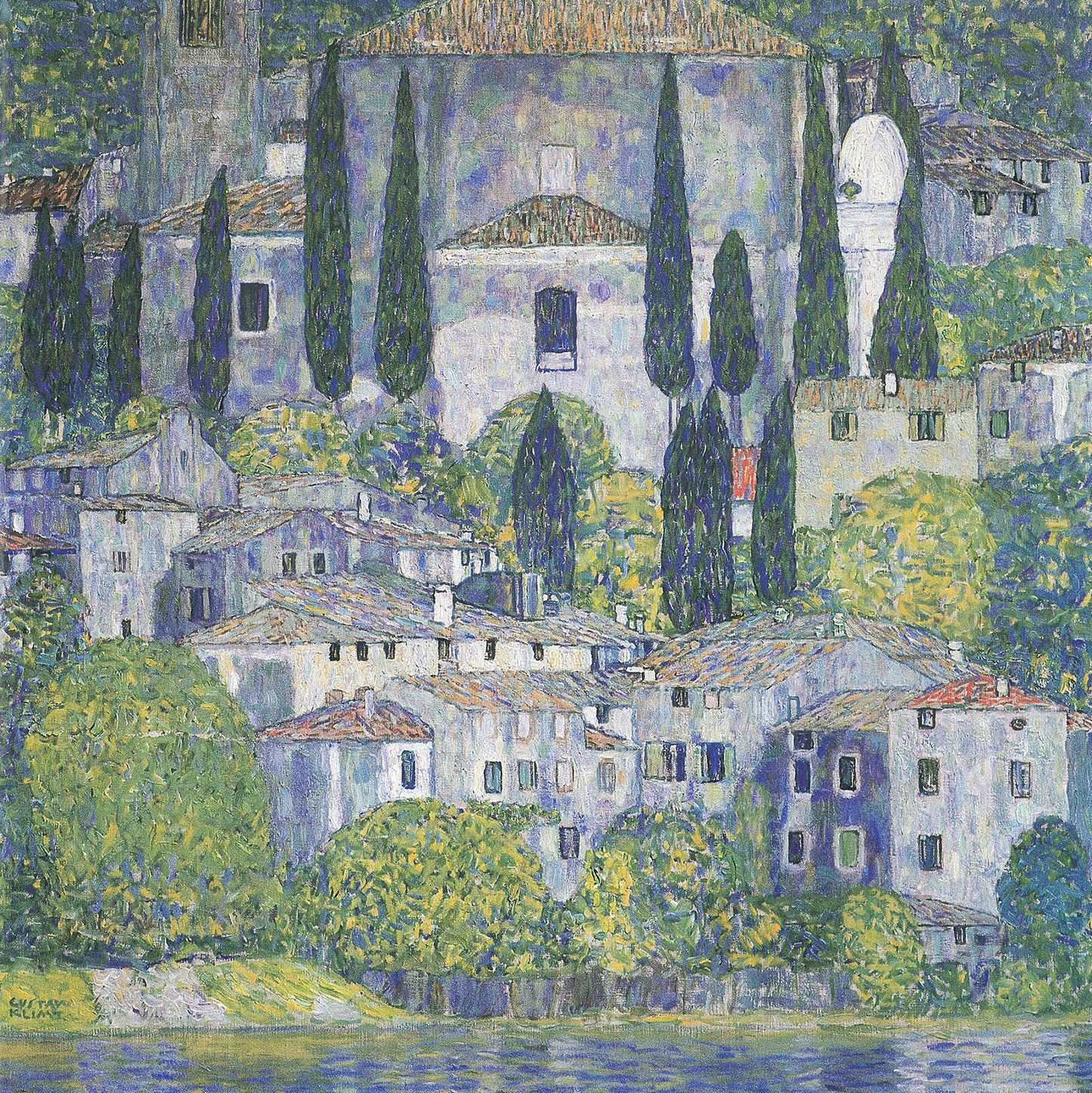 🏰✨ Cassone'da Kilise – Gustav Klimt (1913)