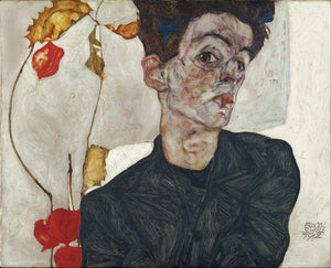 Fizalis ile Otoportre - Egon Schiele