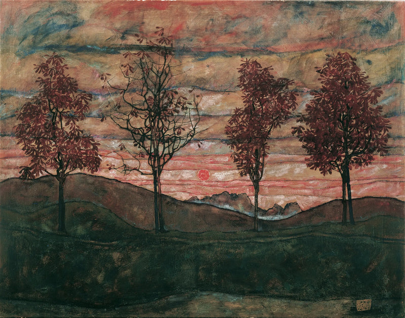 Dört Ağaç - Egon Schiele