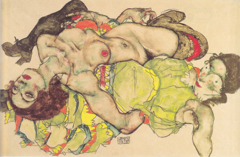 Aşık Kadınlar Çifti - Egon Schiele