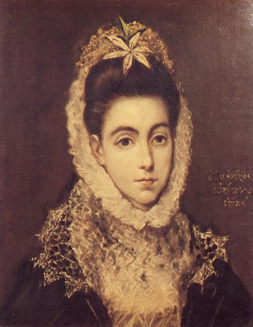 Portrait d'une dame à la fleur - El Greco