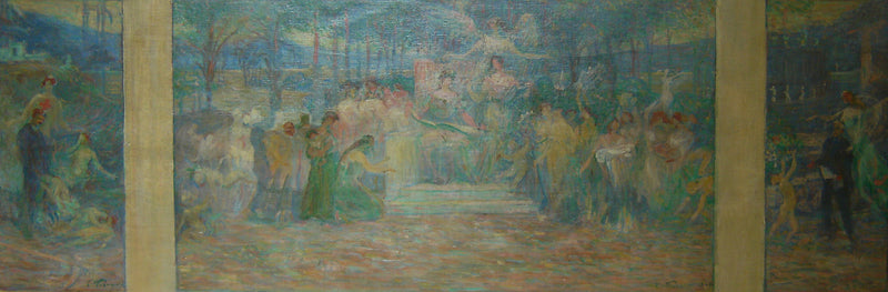 Deveres da Cidade - Estudo para o triptico da Câmara Municipal - Palácio Pedro Ernesto - Eliseu Visconti