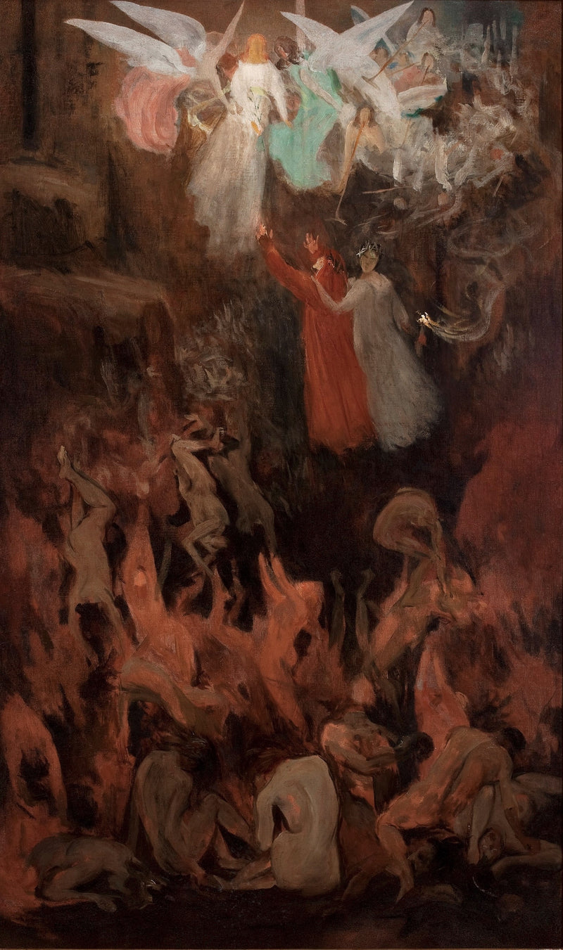 Dante et Virgilio ascendants au Paraíso - Eliseu Visconti