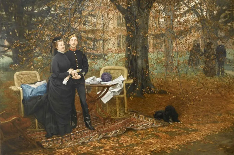 Camden Place Parkında İmparatoriçe Eugenie ve İmparator Prensi - James Tissot