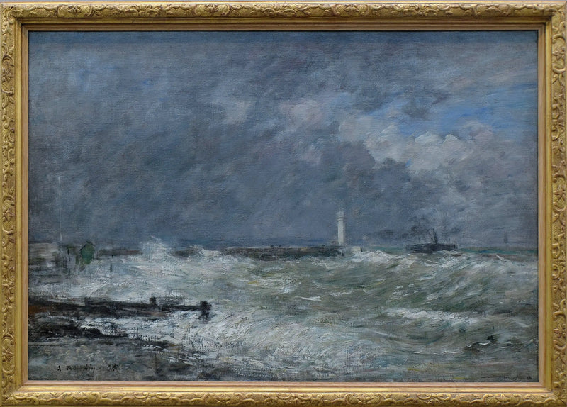 Le Havre İskelesi'ne Giriş - Eugène Boudin