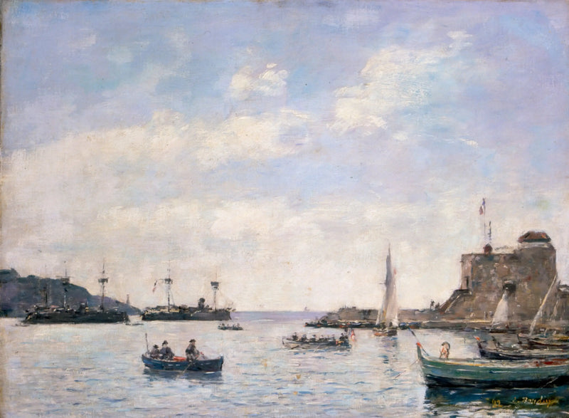 Villefranche'daki Kruvazörler - Eugène Boudin