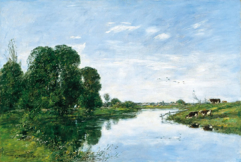 Saint-Arnoult'taki Touques Nehri - Eugène Boudin