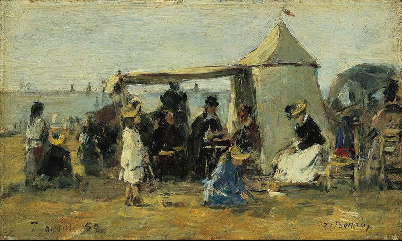 Trouville Plajı - Eugène Boudin