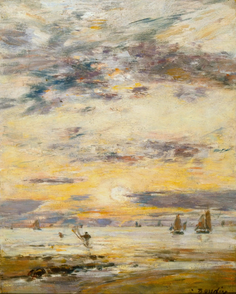Deniz manzarası - Gün batımı - Eugène Boudin