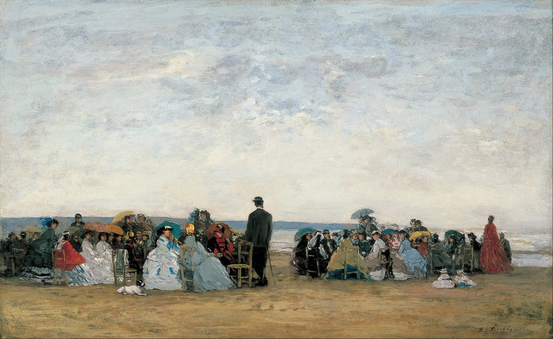Trouville Yakınlarındaki Plaj - Eugène Boudin