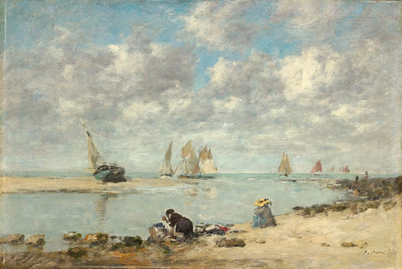 Trouville Yakınındaki Çamaşırcı - Eugène Boudin
