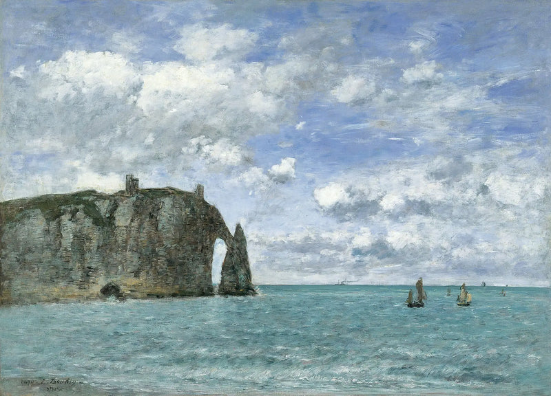 Étretat. Aval Kayalığı - Eugène Boudin