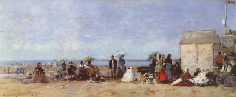 Trouville, plaj sahnesi - Eugène Boudin