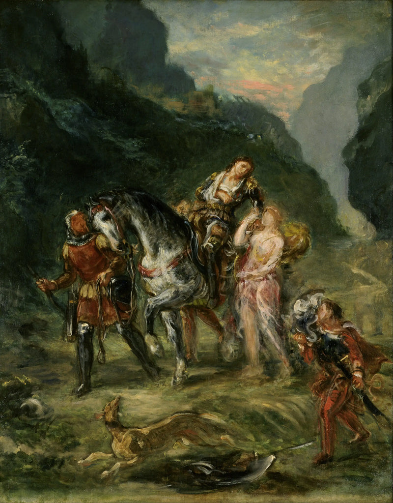 Angélique ve Yaralı Medoro - Eugène Delacroix