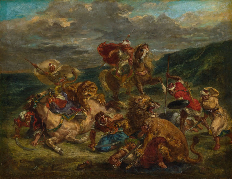 Aslan Avı - Eugène Delacroix