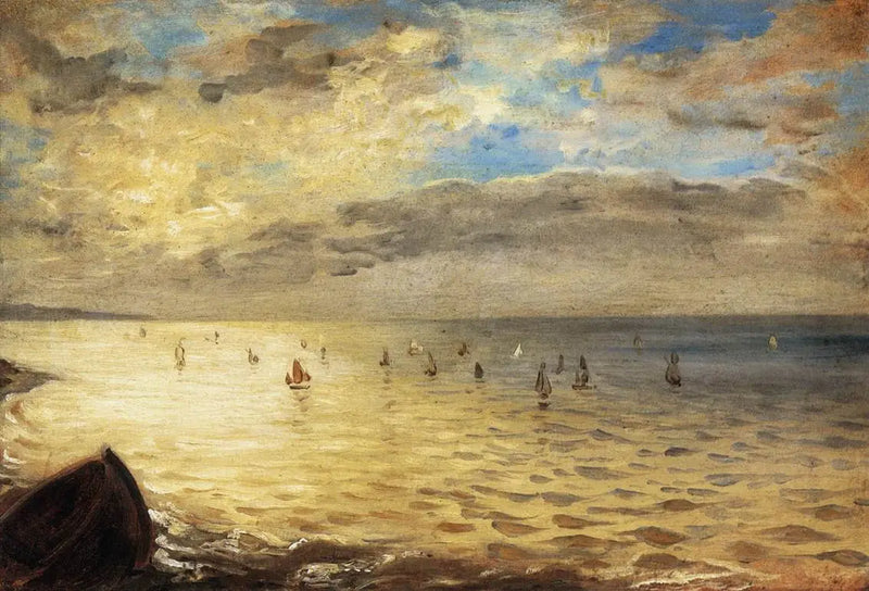 Dieppe Yükseklerinden Görülen Deniz - Eugène Delacroix