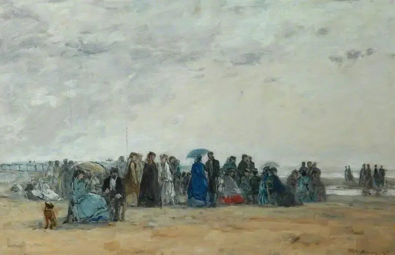 Alçak Su'da Plaj Manzarası - Eugène Boudin