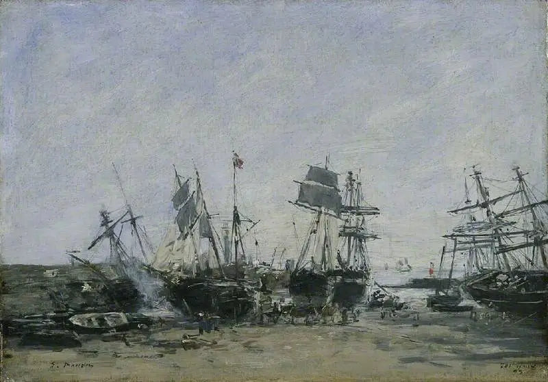 Portrieux, alçak gelgit - Eugène Boudin